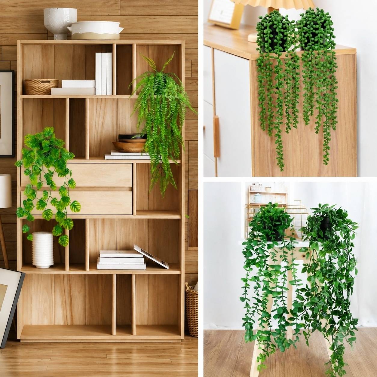 Lot de 5 Plantes Artificielles Suspendues Avec Pot Sans Entretien Réaliste Pour Intérieur - Image 6