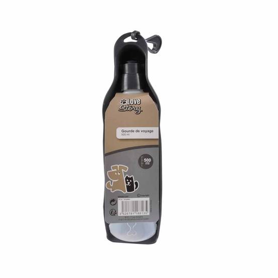 Love Story - Gourde pour Chien "Voyage" 25cm Anthracite - Image 3