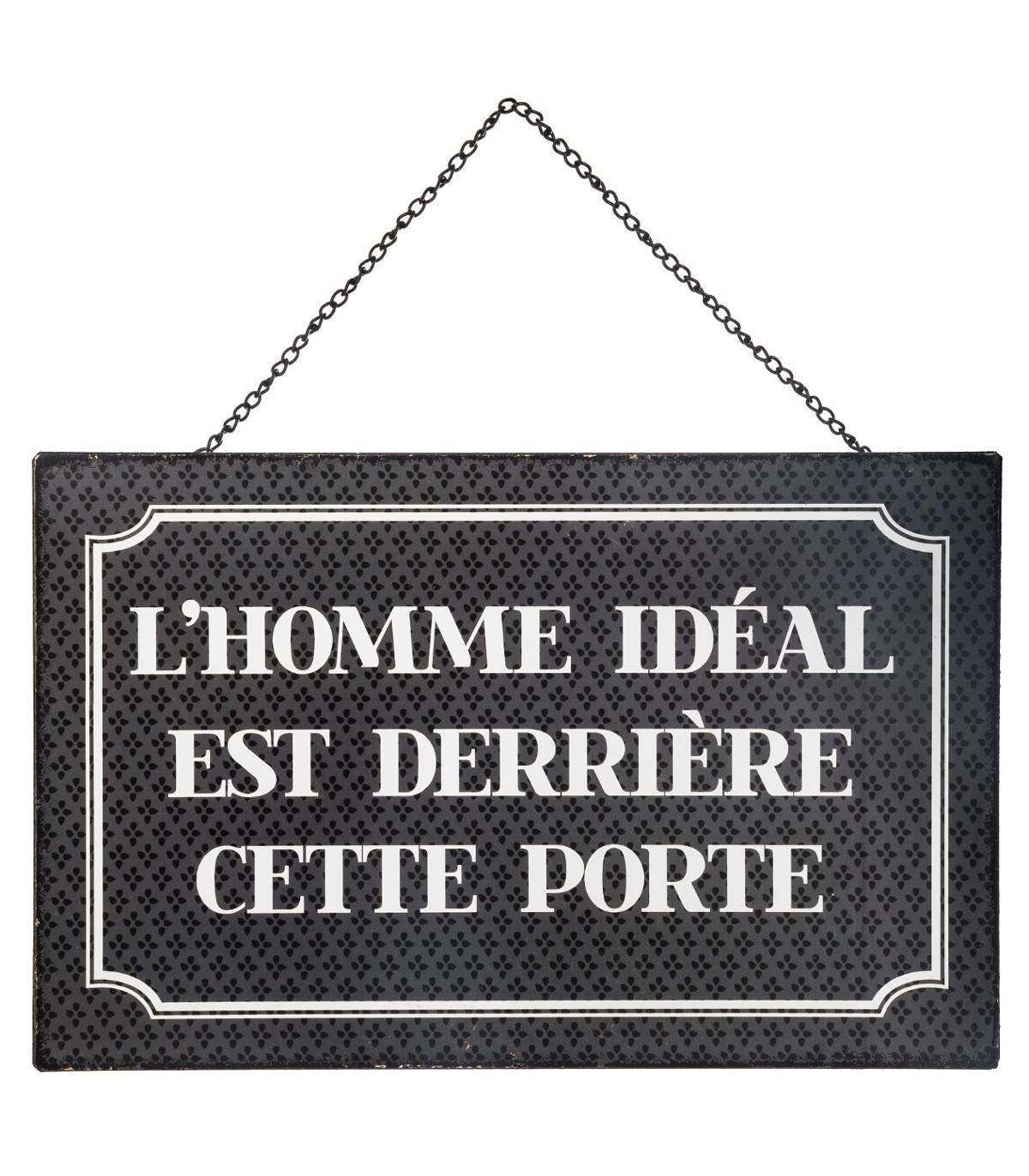 Plaque décorative murale en métal avec Message 28 x 18 cm - Imagen 1