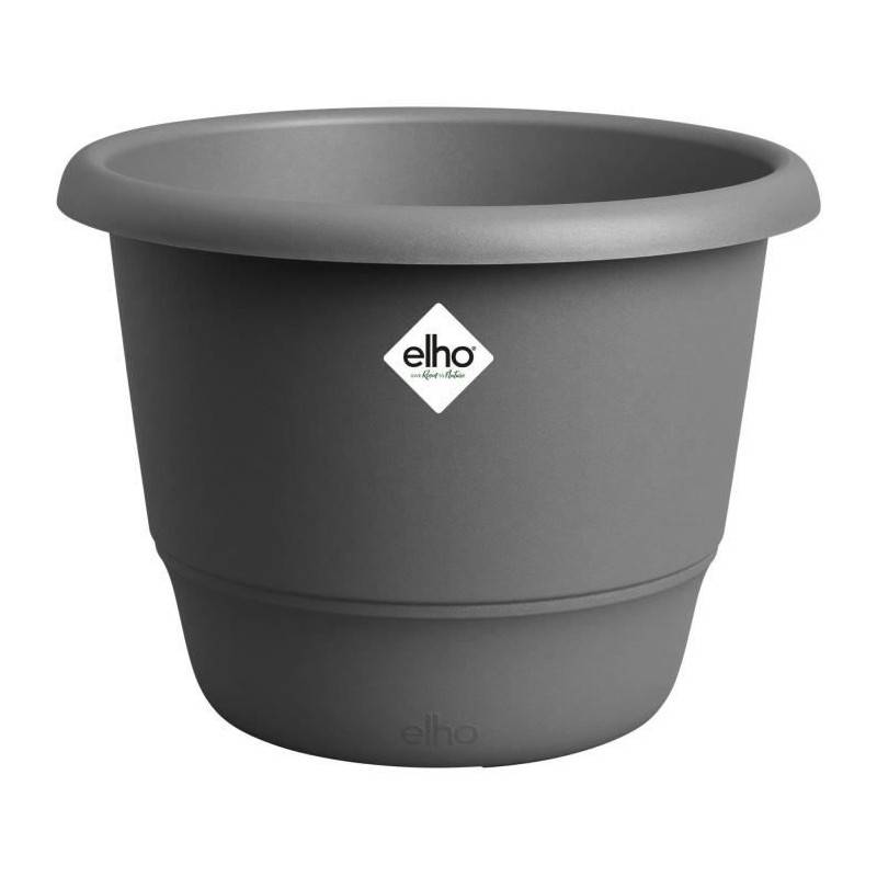 Elho - Pot De Fleurs - Elho - Amiga Rond 40 - Noir - ø 39 X H 29 Cm - Extérieur - 100% Recyclé - Imagen 1