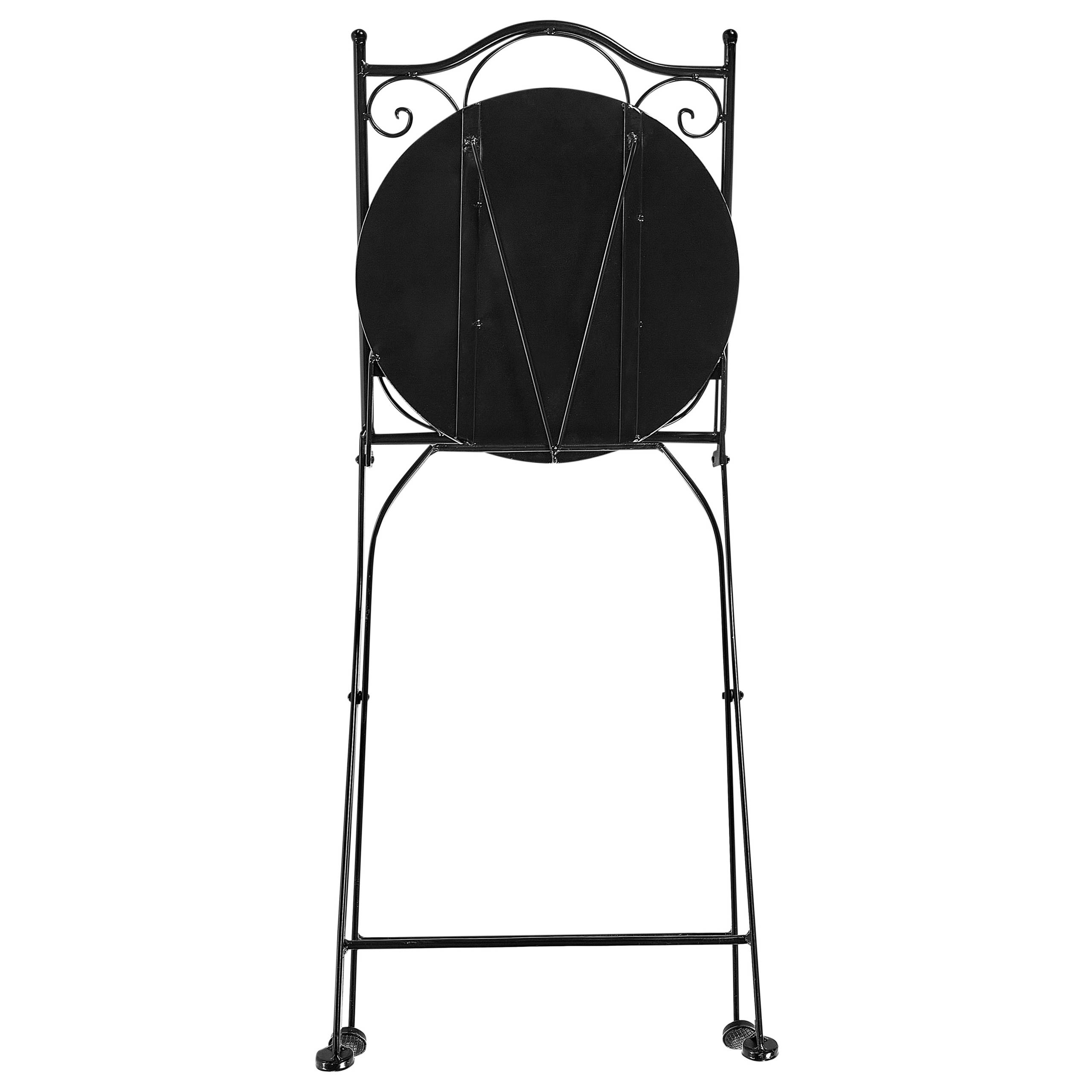 Beliani - Chaise de jardin Métal Noir CIVITA - Beliani - Imagen 7