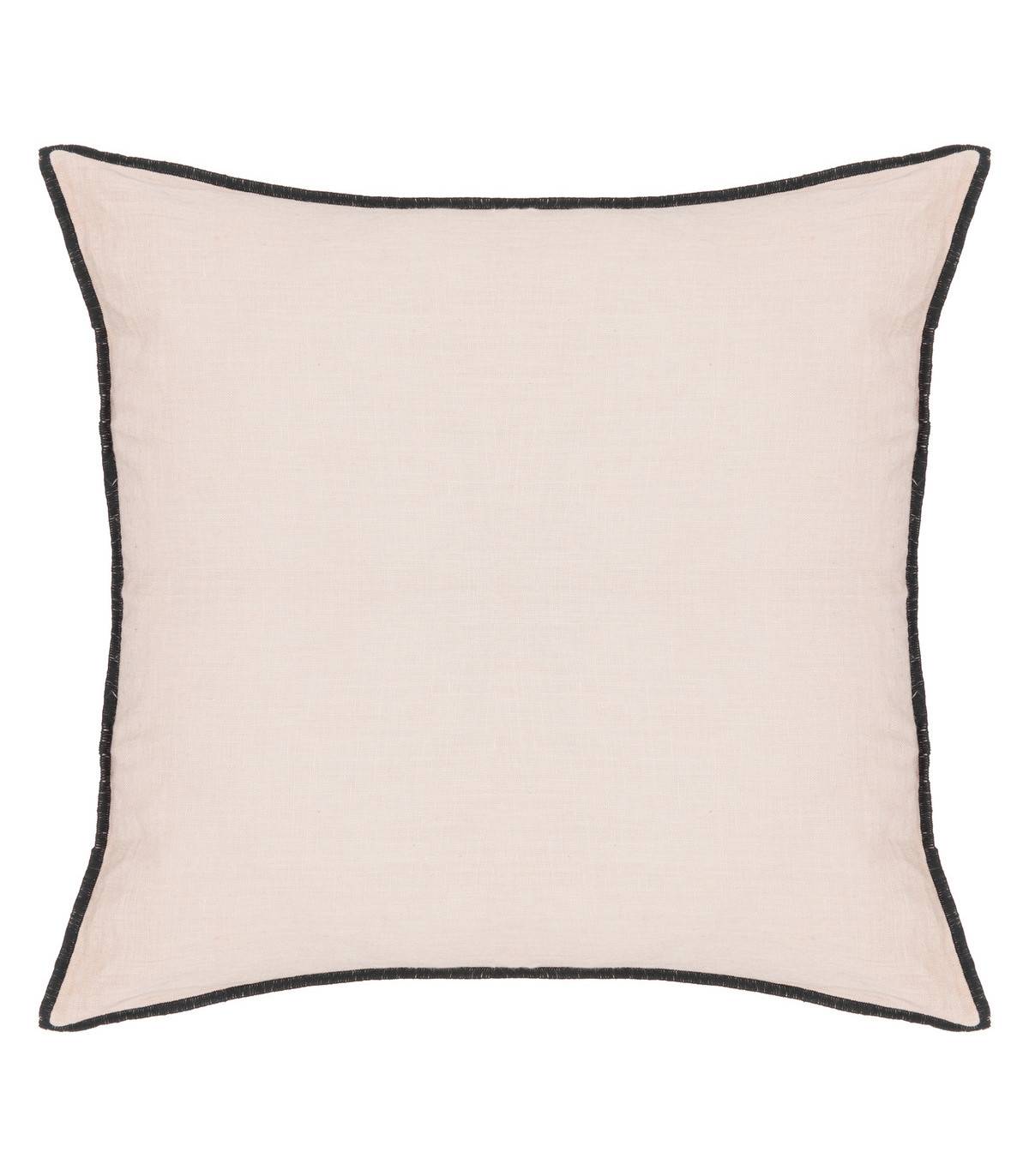 Coussin décoratif déhoussable en Lin et Coton Rose 45 x 45 cm - Imagen 1