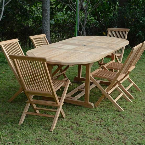 Salon de jardin en teck massif Tanao, 6 places - TECK'Attitude - Imagen 4