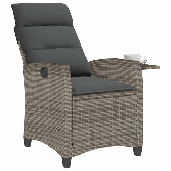 Chaise bois composite 1 places rotin gris 65 x 58 x 94 cm - Prolenta premium p397.7 - Image 4