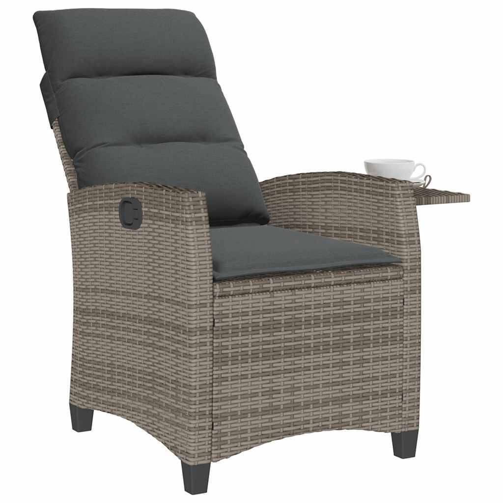 Chaise bois composite 1 places rotin gris  65 x 58 x 94 cm  - Prolenta premium  p397.7 - Image 4