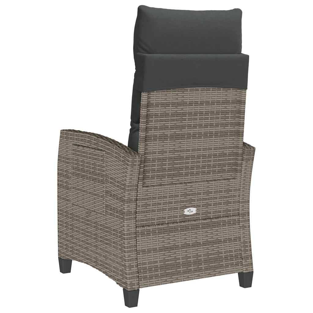Chaise bois composite 1 places rotin gris  65 x 58 x 94 cm  - Prolenta premium  p397.7 - Image 7