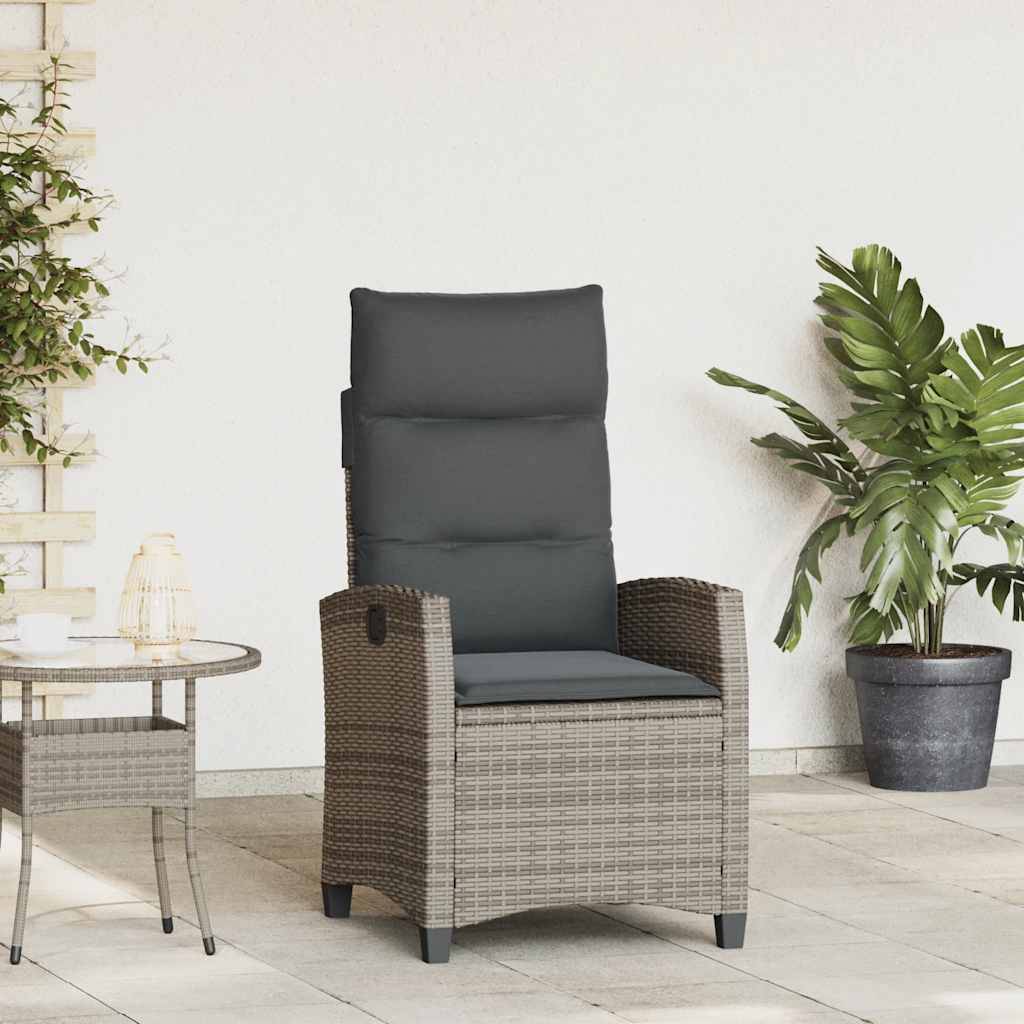 Chaise bois composite 1 places rotin gris  65 x 58 x 94 cm  - Prolenta premium  p397.7 - Image 2