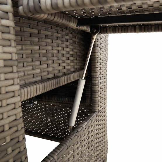 Chaise bois composite 1 places rotin gris 65 x 58 x 94 cm - Prolenta premium p397.7 - Image 9