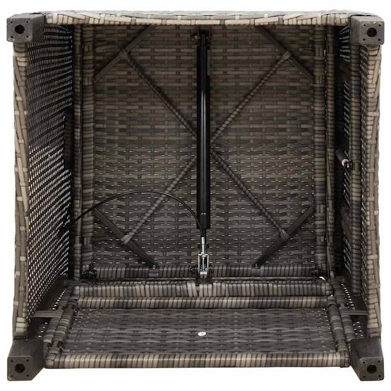 Chaise bois composite 1 places rotin gris 65 x 58 x 94 cm - Prolenta premium p397.7 - Image 10