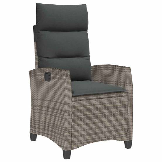 Chaise bois composite 1 places rotin gris 65 x 58 x 94 cm - Prolenta premium p397.7 - Image 1
