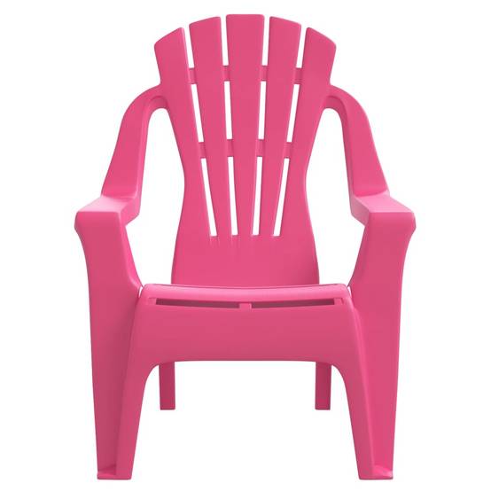 Lot de 2 Chaises de jardin pour enfants - Chaises d'extérieur - Fauteuils de jardin rose 37x34x44 cm PP - Image 4