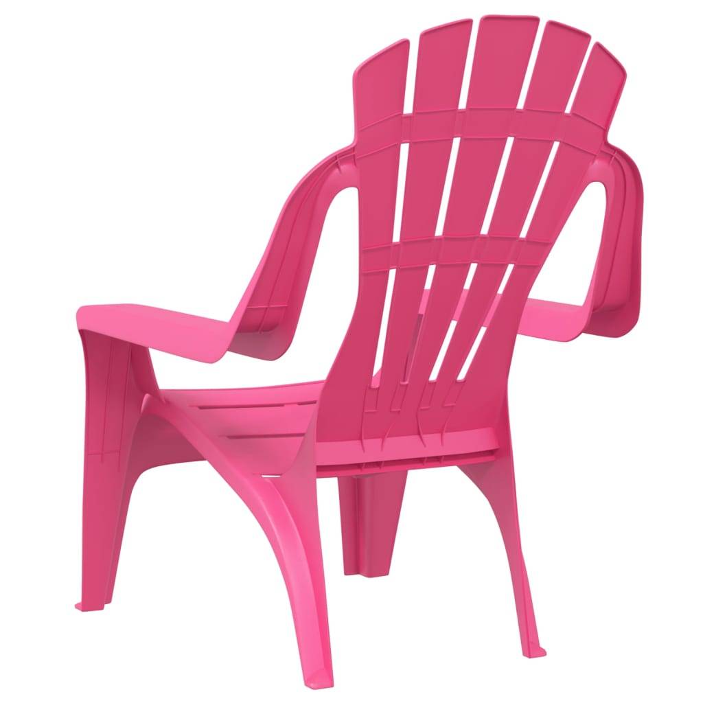 Lot de 2 Chaises de jardin pour enfants - Chaises d'extérieur - Fauteuils de jardin rose 37x34x44 cm PP - Image 6