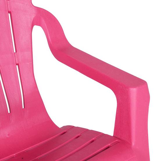 Lot de 2 Chaises de jardin pour enfants - Chaises d'extérieur - Fauteuils de jardin rose 37x34x44 cm PP - Image 7