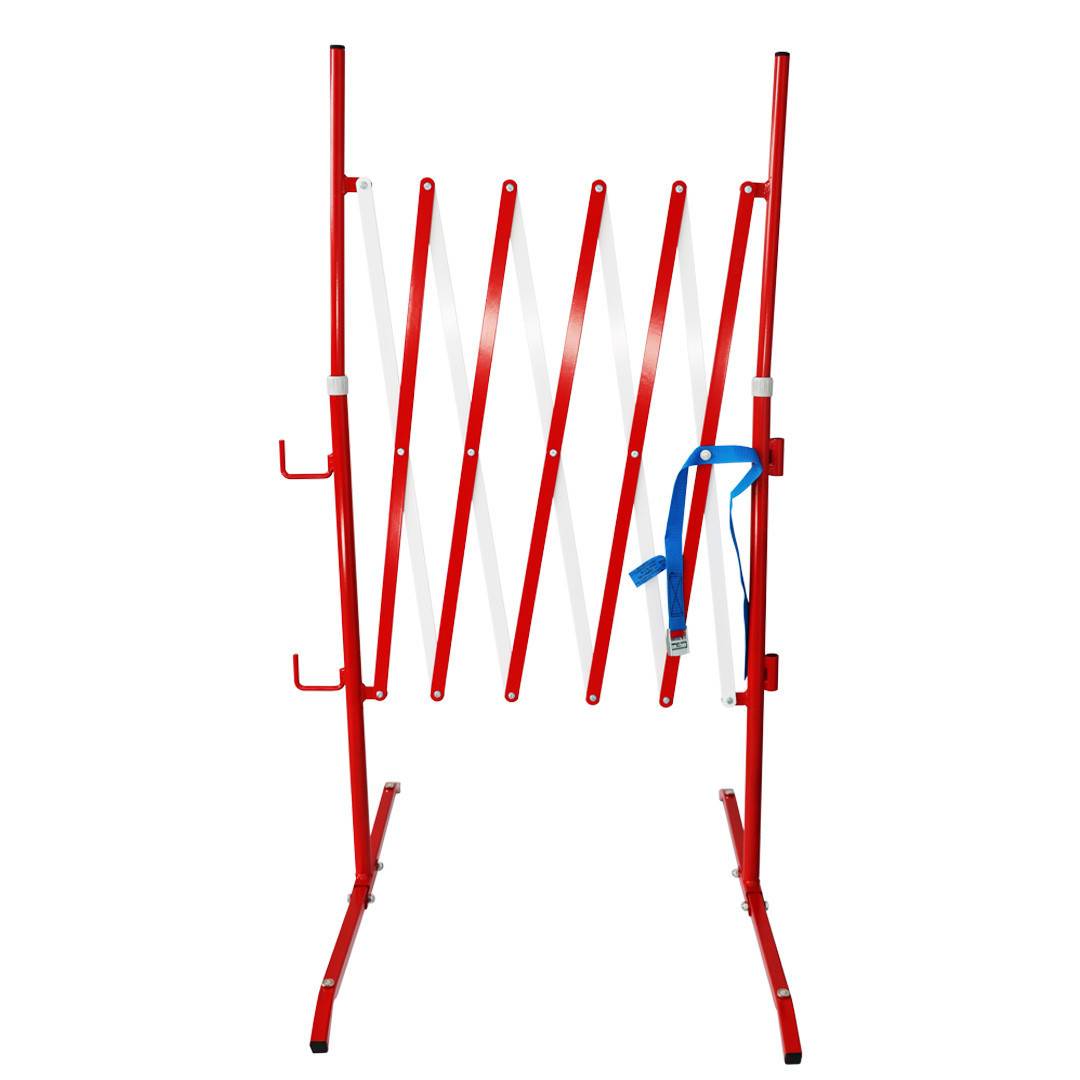 Barrière chantier de sécurité extensible droite - "LEM Select" Rouge et Blanche (jusqu'à 2,8 m) - Image 1