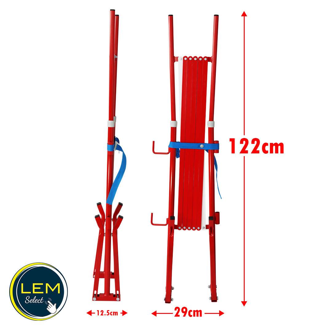 Barrière chantier de sécurité extensible droite - "LEM Select" Rouge et Blanche (jusqu'à 2,8 m) - Image 3