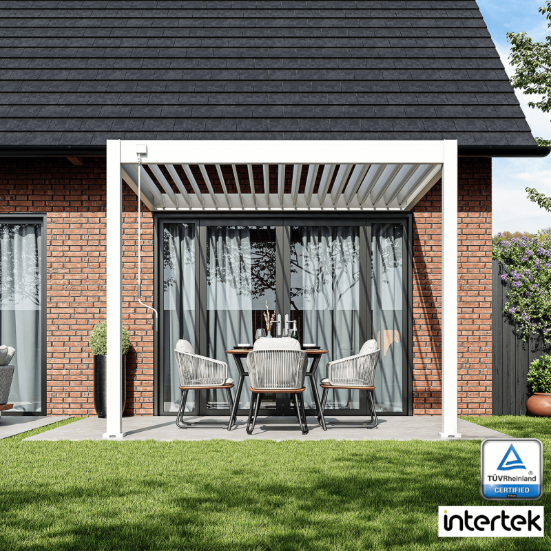 Ombrea - Pergola Bioclimatique Ombréa VS 3x3M adossée – Blanc V2 - Image 1