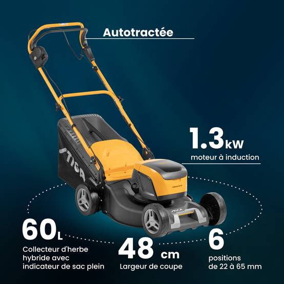 Stiga - Tondeuse Collector 48 S AE Kit, batterie 48V 5Ah, largeur 46 cm - STIGA - Image 7