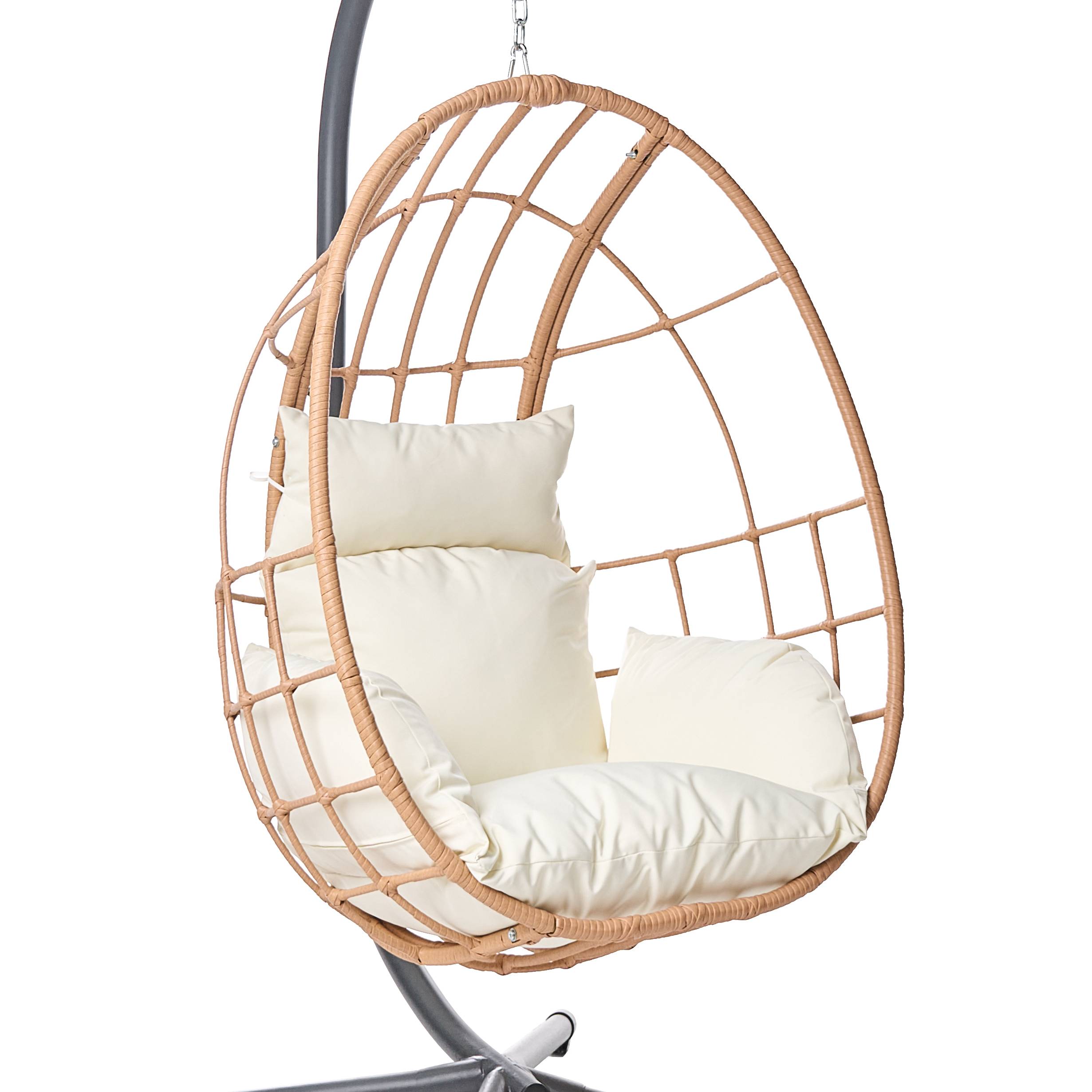 Beliani - Chaise porte-à-faux Tissu Naturel MALCESINE - 102x105x195- Beliani - Image 6
