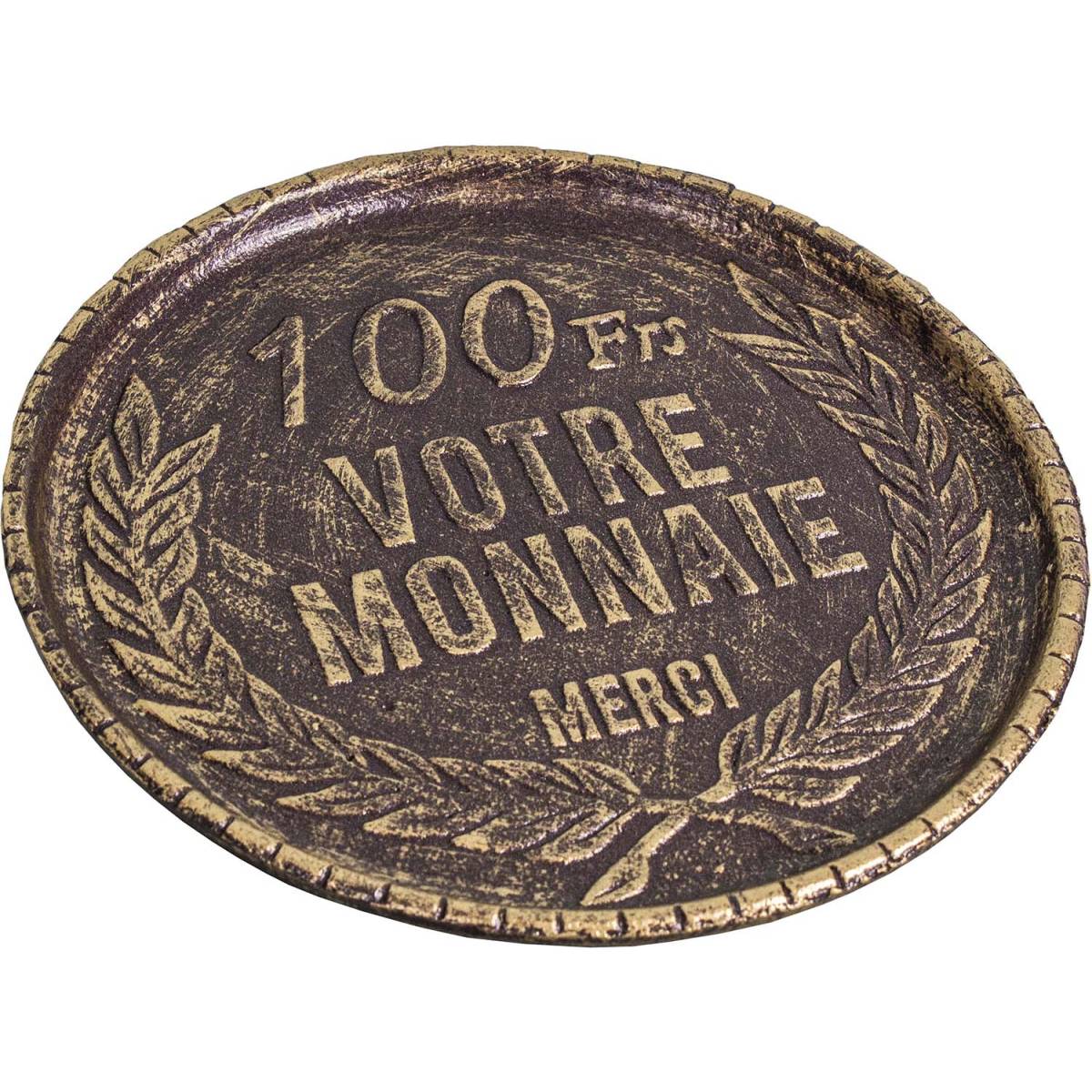 Antic Line Creations - Plateau décoratif en fonte Rendu monnaie