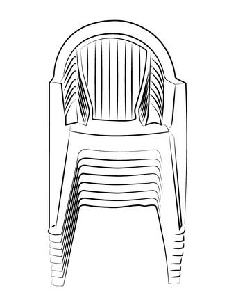 Ribimex - Housse 90 grammes grise pour chaises empilables ou fauteuil 70x70xh110 cm - Imagen 4