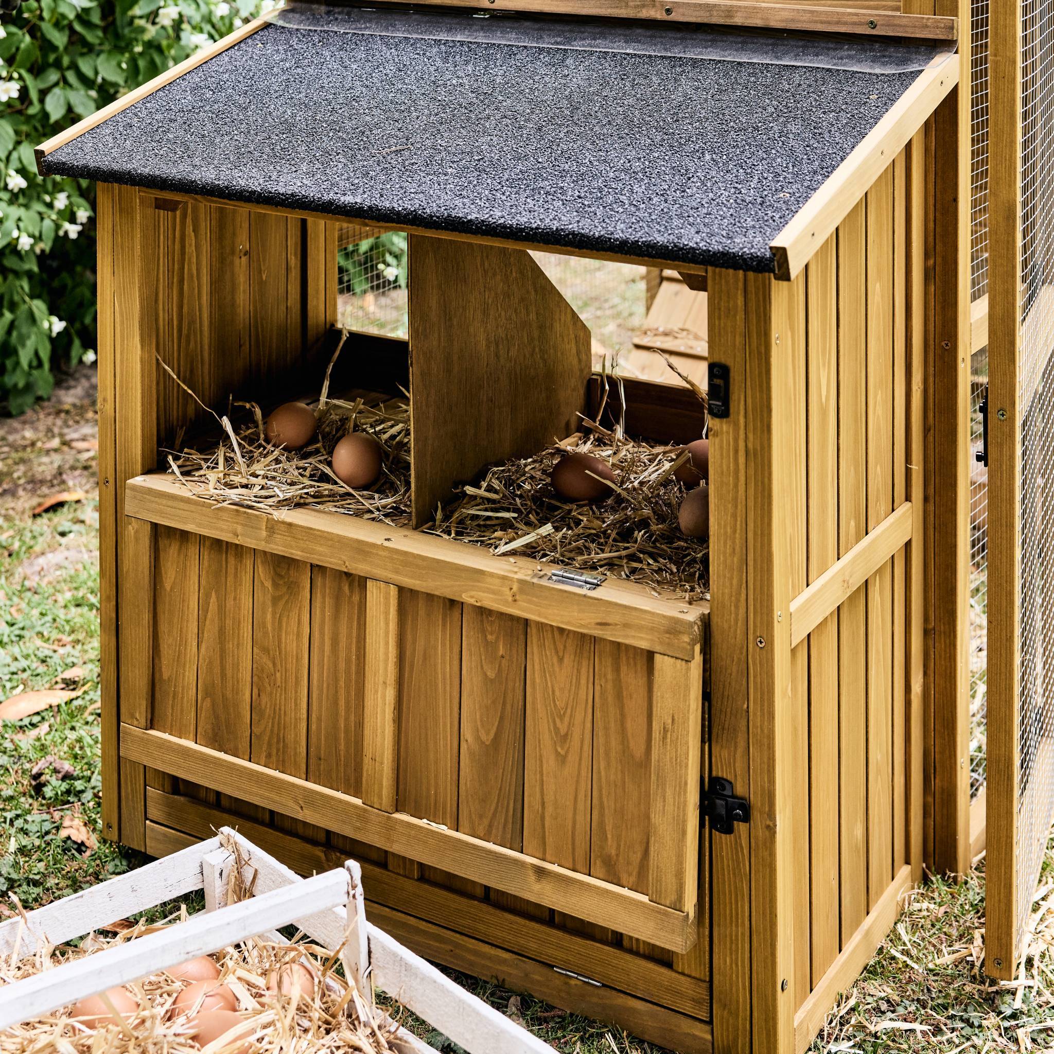 sweeek - Poulailler 6 poules bois de sapin - 195.5 x 90 x 152.5 cm - Gasconne | sweeek - Image 7