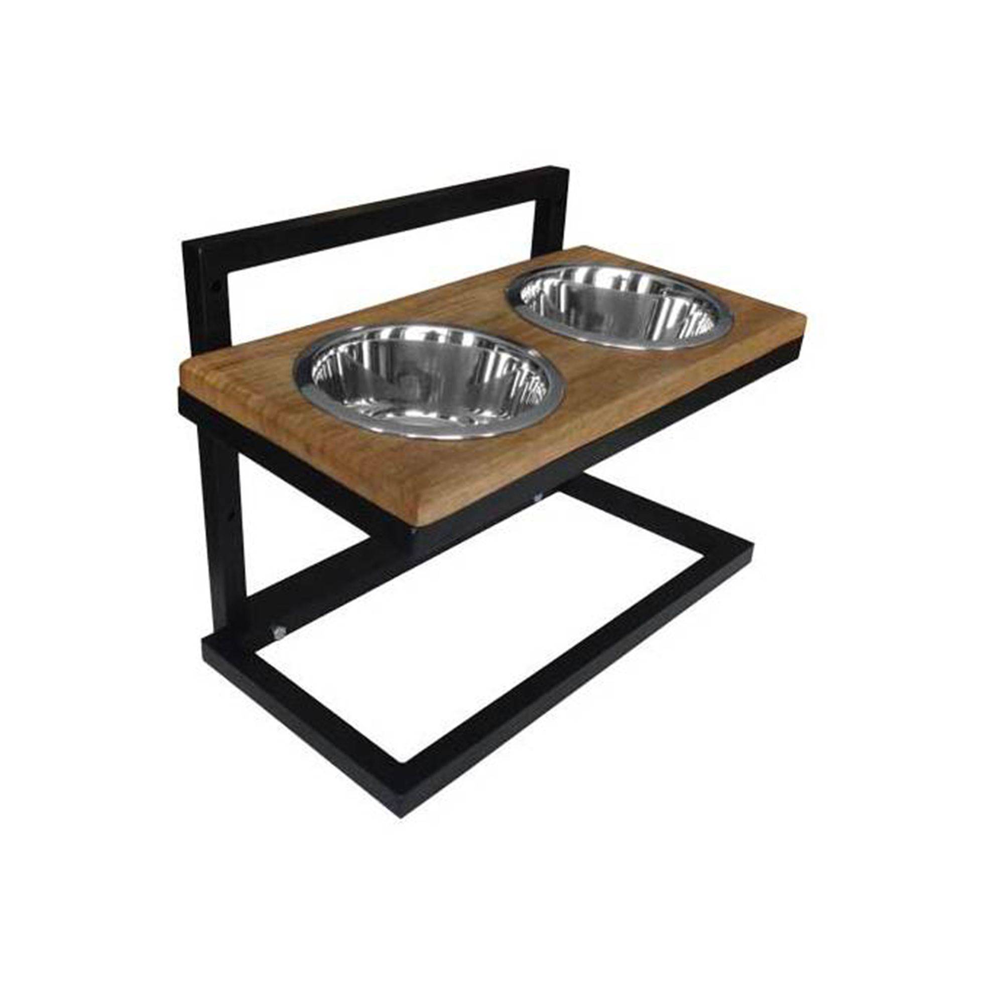 Porte gamelles en bois sur pied 2 X 800 ml IDEALDOG