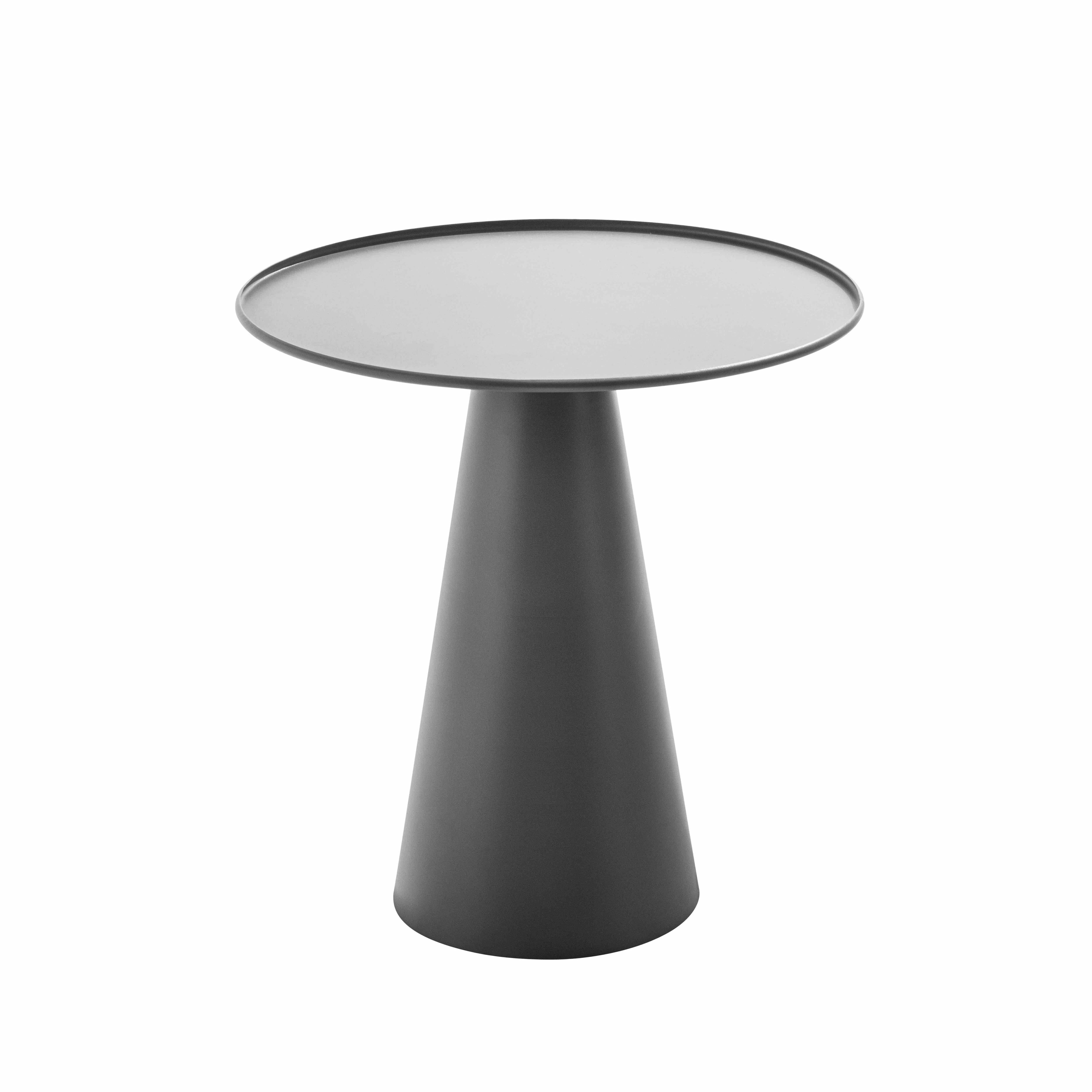Oviala - Table basse ronde 50 cm en acier gris anthracite Gomba - Oviala - Imagen 1