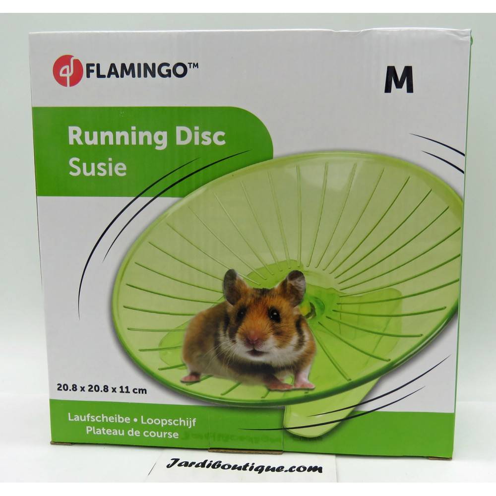 Flamingo - Plateau de course SUSIE ø 20.8 cm M vert pour rongeur - Imagen 1
