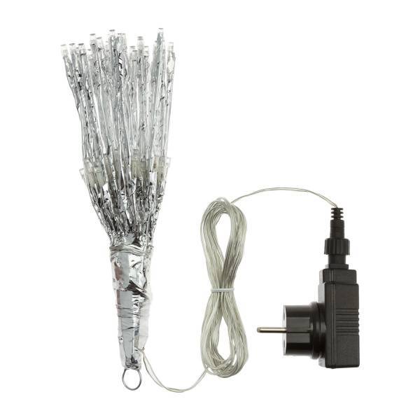 Lotti - Boule lumineuse à branches argentée 30cm 80 LED blanc froid flash Lotti - Imagen 4