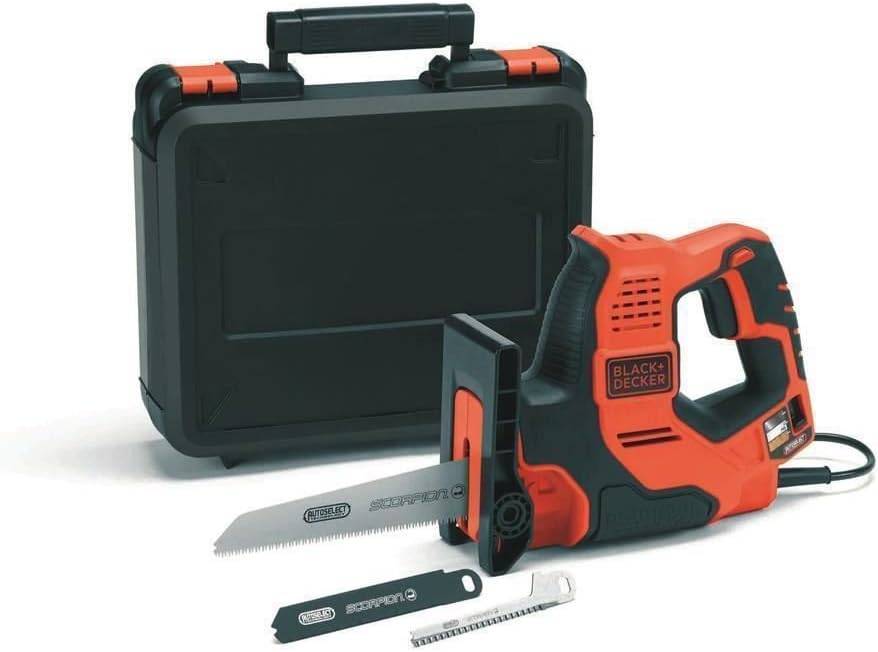 Black & Decker - Scie sabre filaireScorpion Autoselect - 500W - BLACK+DECKER - avec 3 lames - coffret - RS890K-QS - Image 1