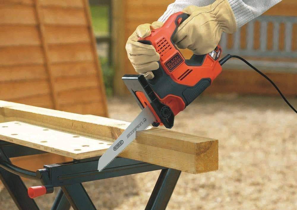 Black & Decker - Scie sabre filaireScorpion Autoselect - 500W - BLACK+DECKER - avec 3 lames - coffret - RS890K-QS - Image 2