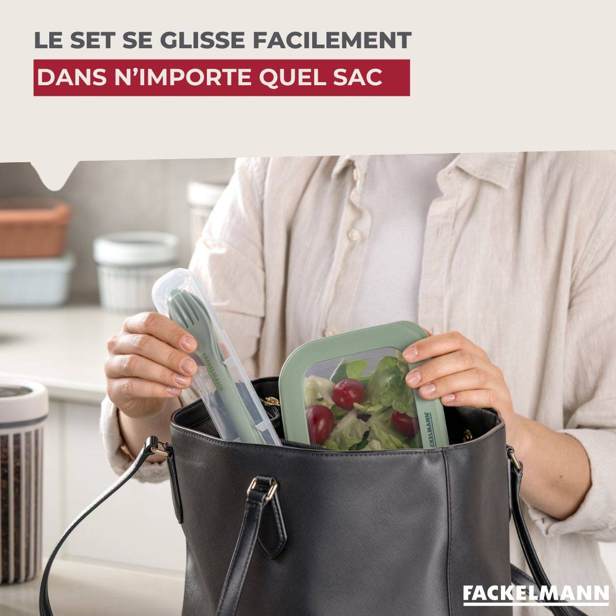 Boîte de 3 couverts réemployables Fackelmann Storage - Image 4