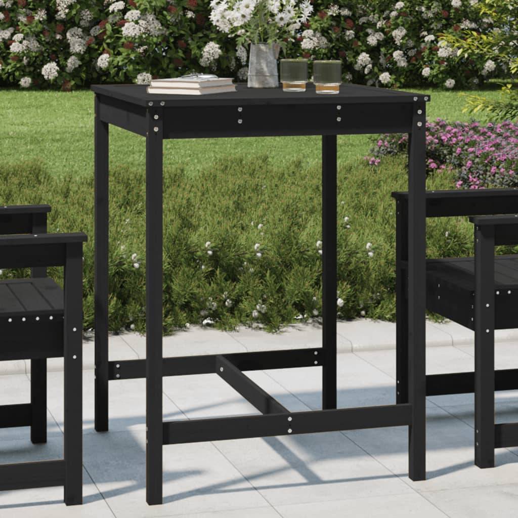 Table de jardin bois massif pin noir 82,5 x 82,5 x 110 cm - PANGIVO - Image 1