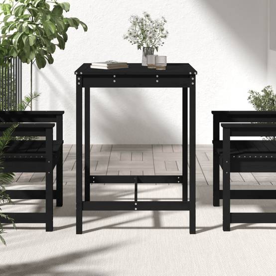 Table de jardin bois massif pin noir 82,5 x 82,5 x 110 cm - PANGIVO - Image 3