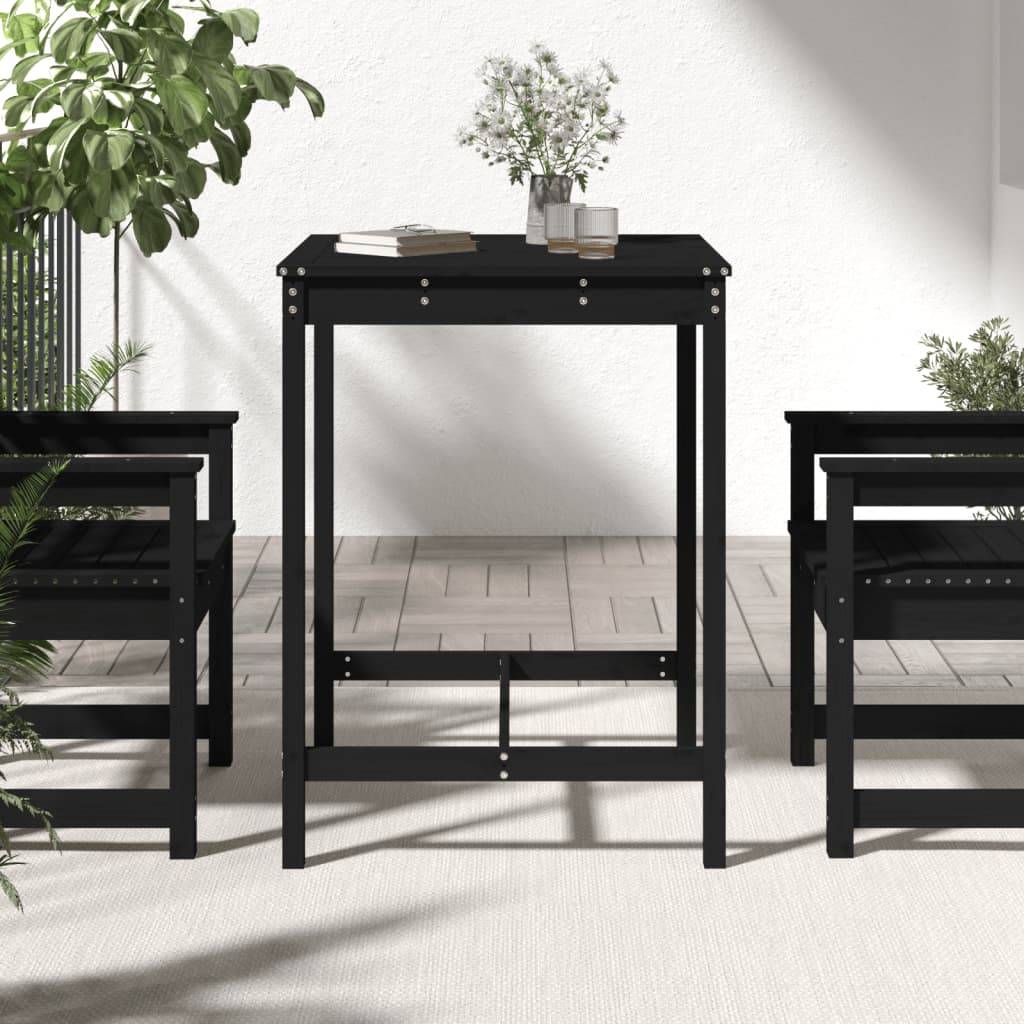 Table de jardin bois massif pin noir 82,5 x 82,5 x 110 cm - PANGIVO - Image 3