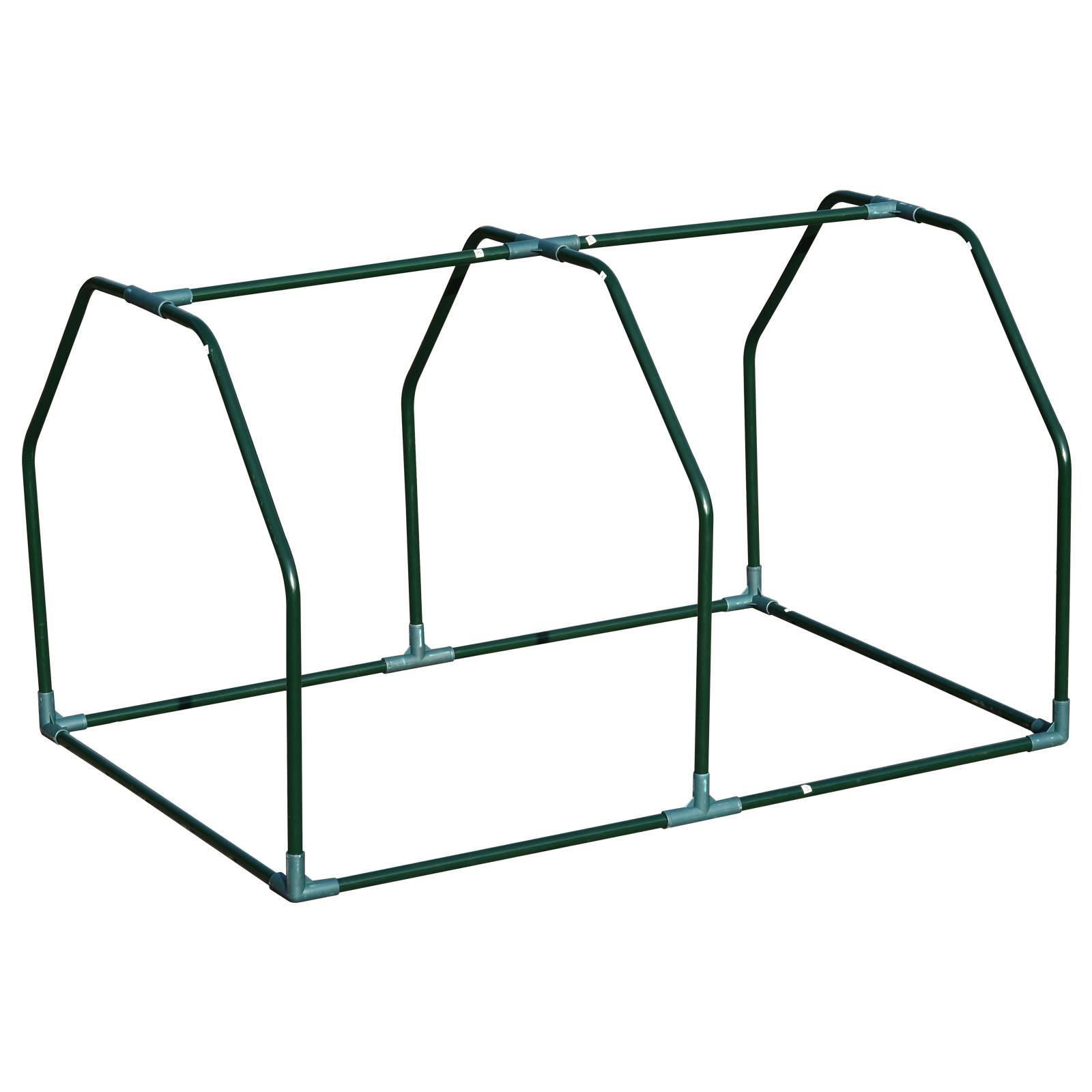 Mini serre jardin et balcon plastique PE et acier, fermeture zip, 99x71x60 cm - Image 9