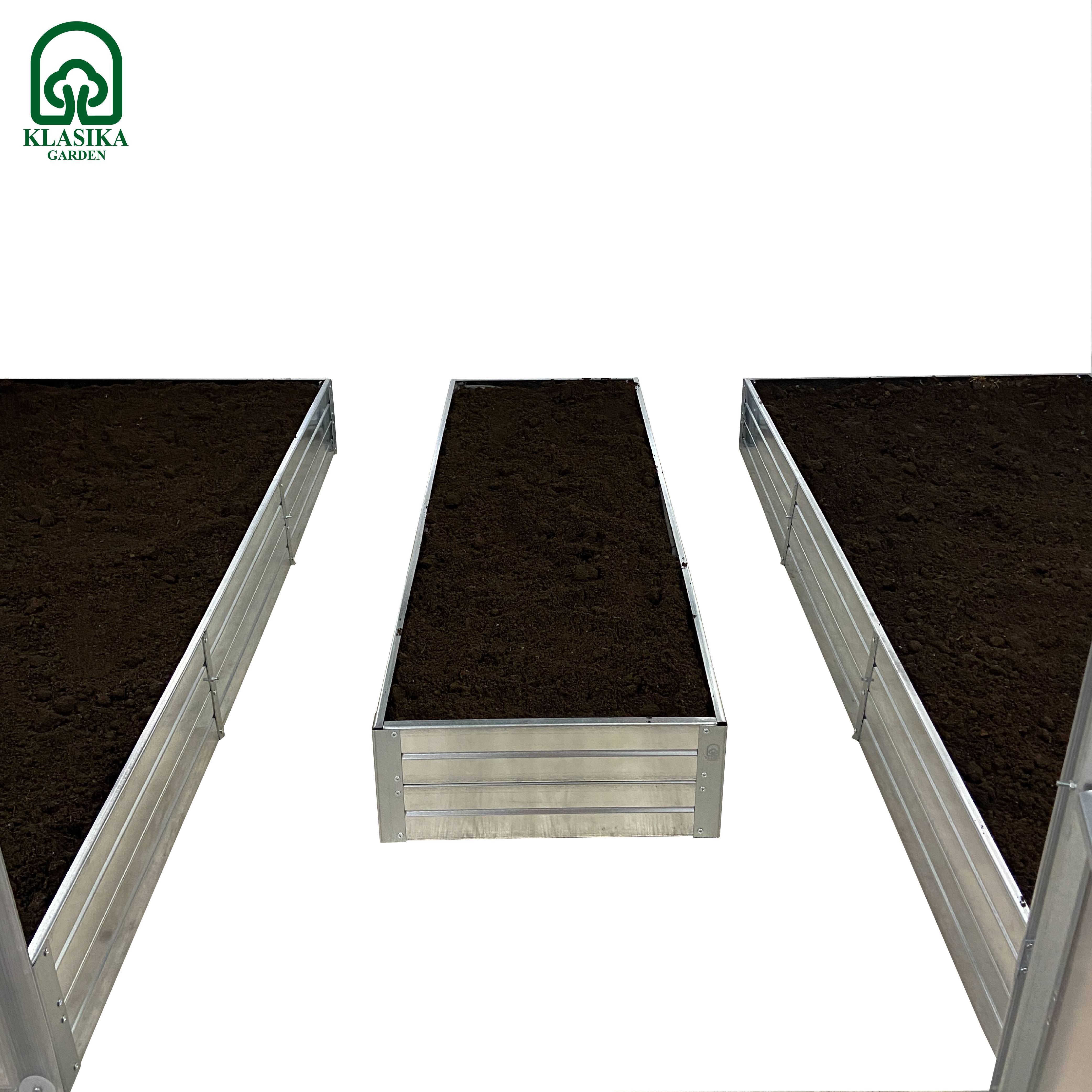 Kit de jardinière surélevées pour une serre 2,5x2 m, acier galvanisé, Klasika Greenhouses - Image 1