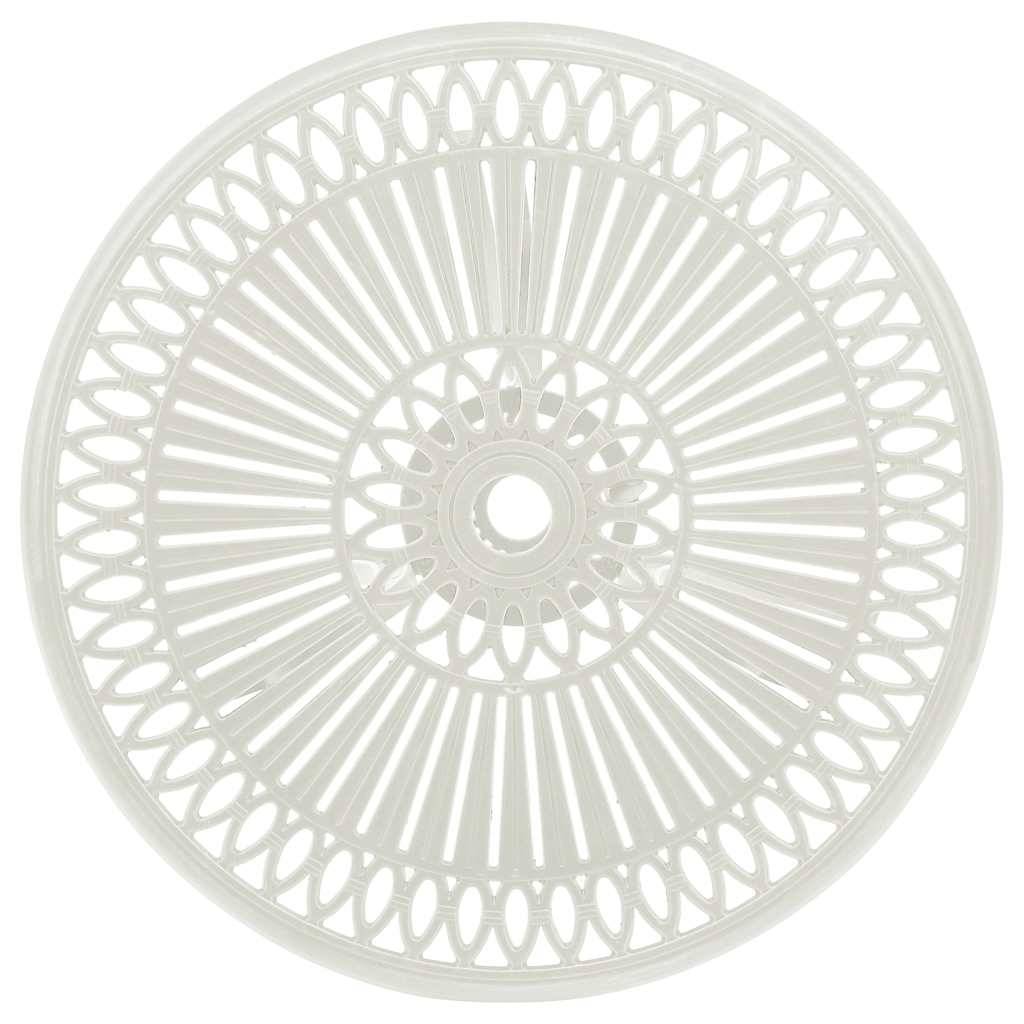 Vidaxl - Ensemble de bistro 3 pcs-Salons de jardin Aluminium coulé Blanc 410085 - Image 5