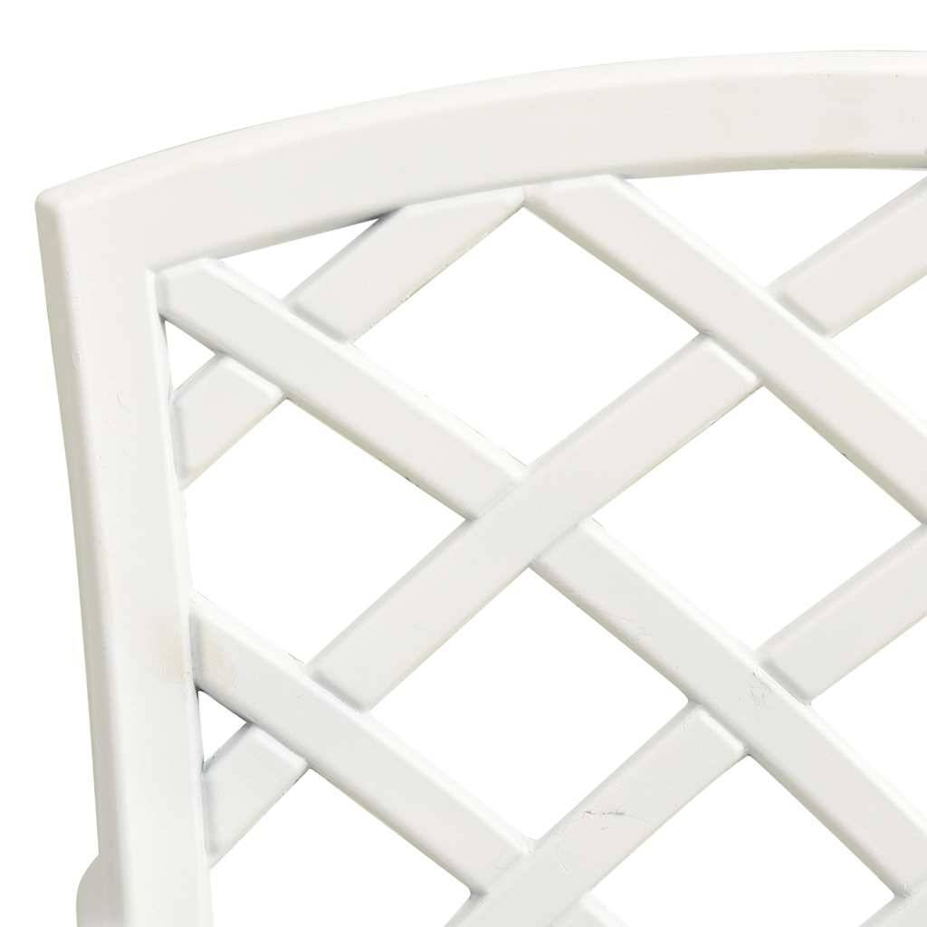 Vidaxl - Ensemble de bistro 3 pcs-Salons de jardin Aluminium coulé Blanc 410085 - Image 7
