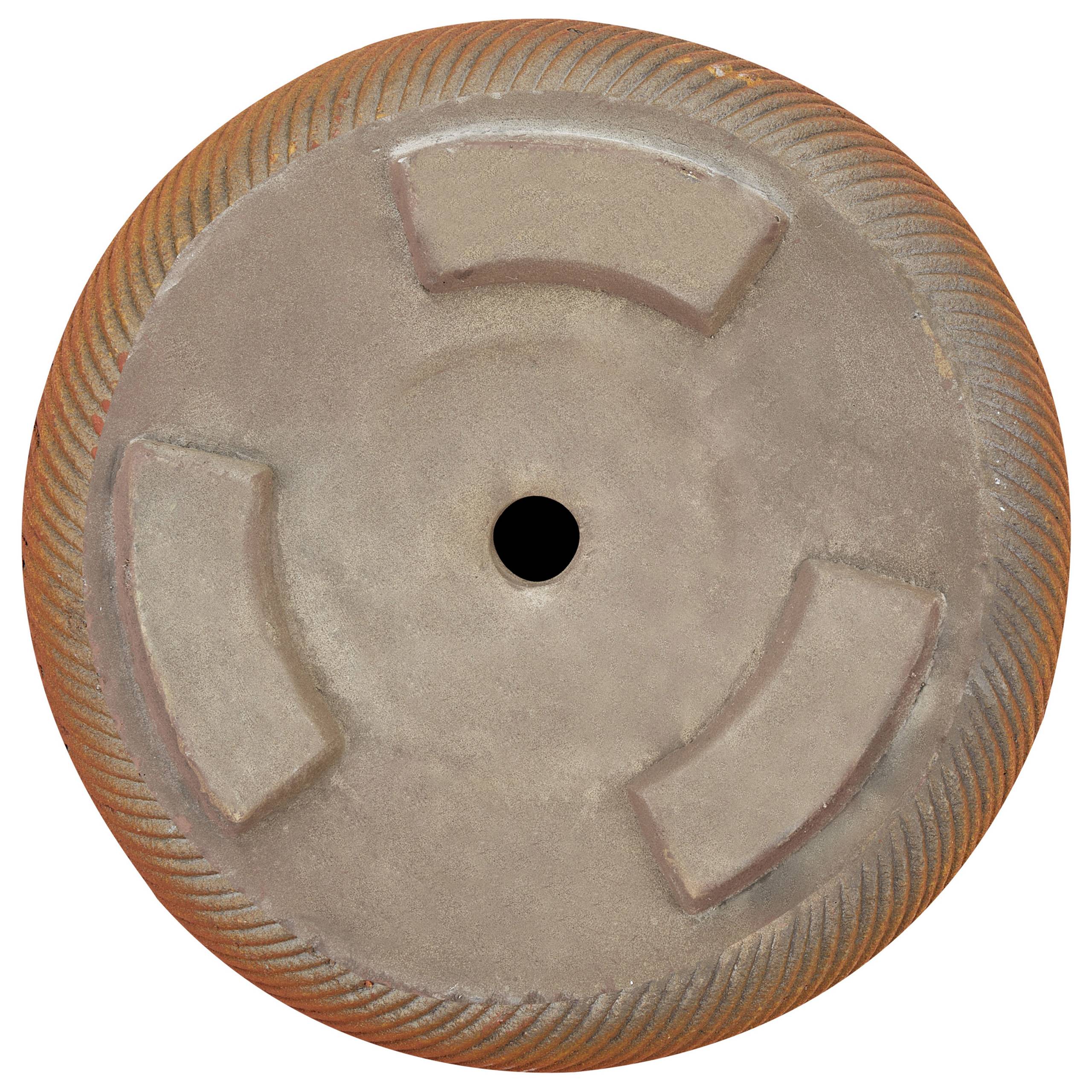Beliani - Cache-pot Extérieur en Fibre Argile Marron Doré ⌀ 24 cm Pot de Fleur Rond pour l'Extérieur Motif Gaufré - Imagen 4