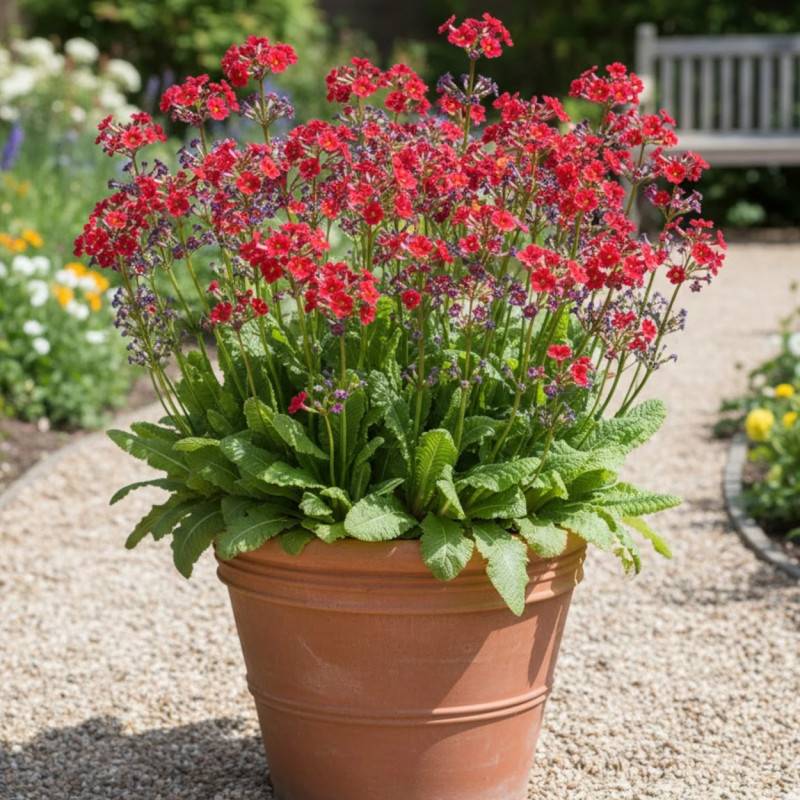 Primevère candélabre à fleurs Rouge/ - feuillage Caduc - Godet - 5/20 cm