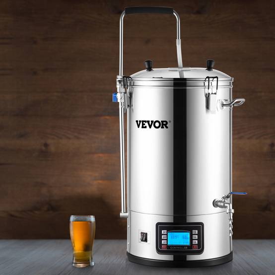VEVOR Cuve brassage 30 L, système tout-en-un inox 35L, pompe, écran LCD, pour brassage maison. - Image 8