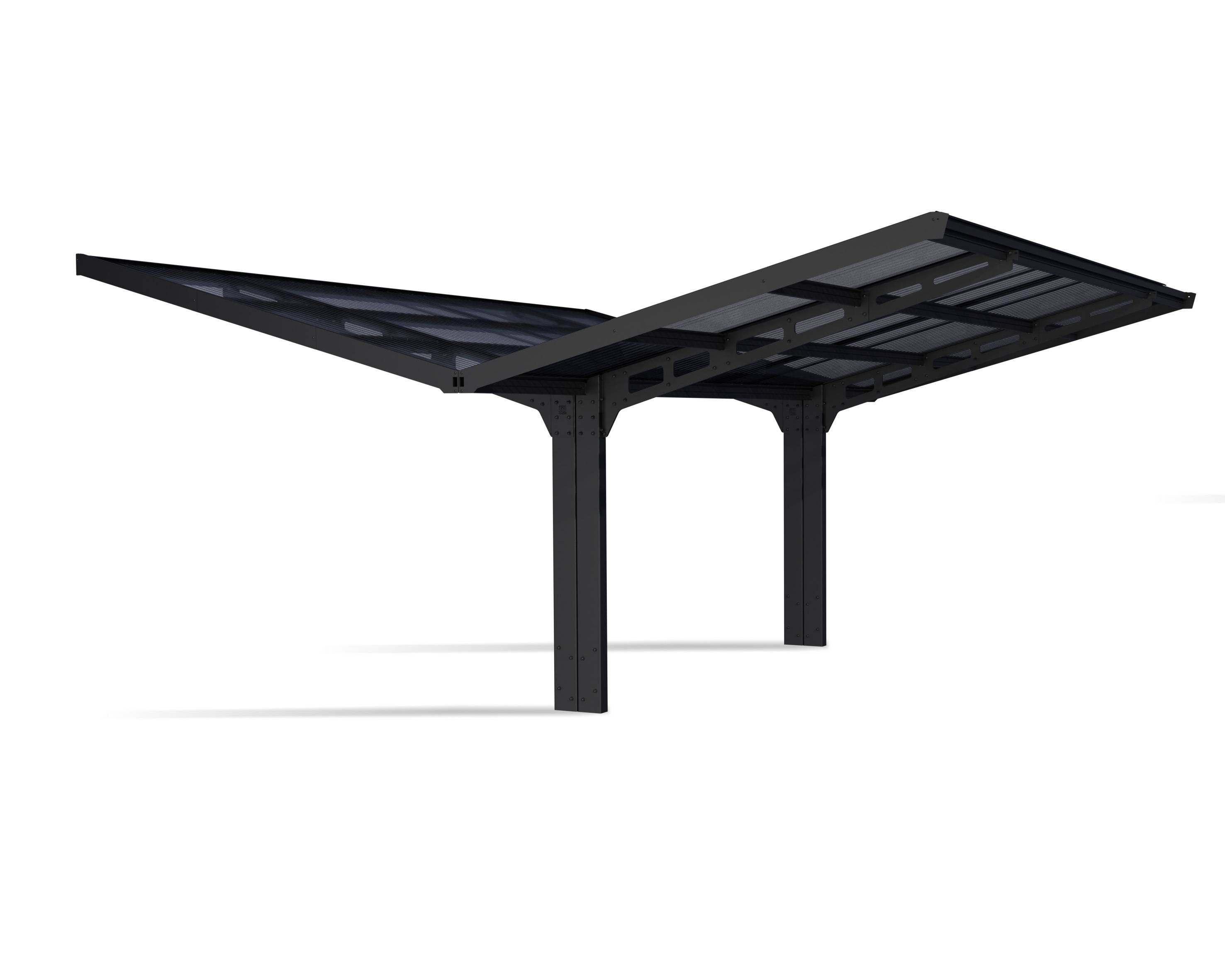 Canopia - CANOPIA CARPORT DOUBLE SYDNEY  5,7X5,9 AILES NOIRES