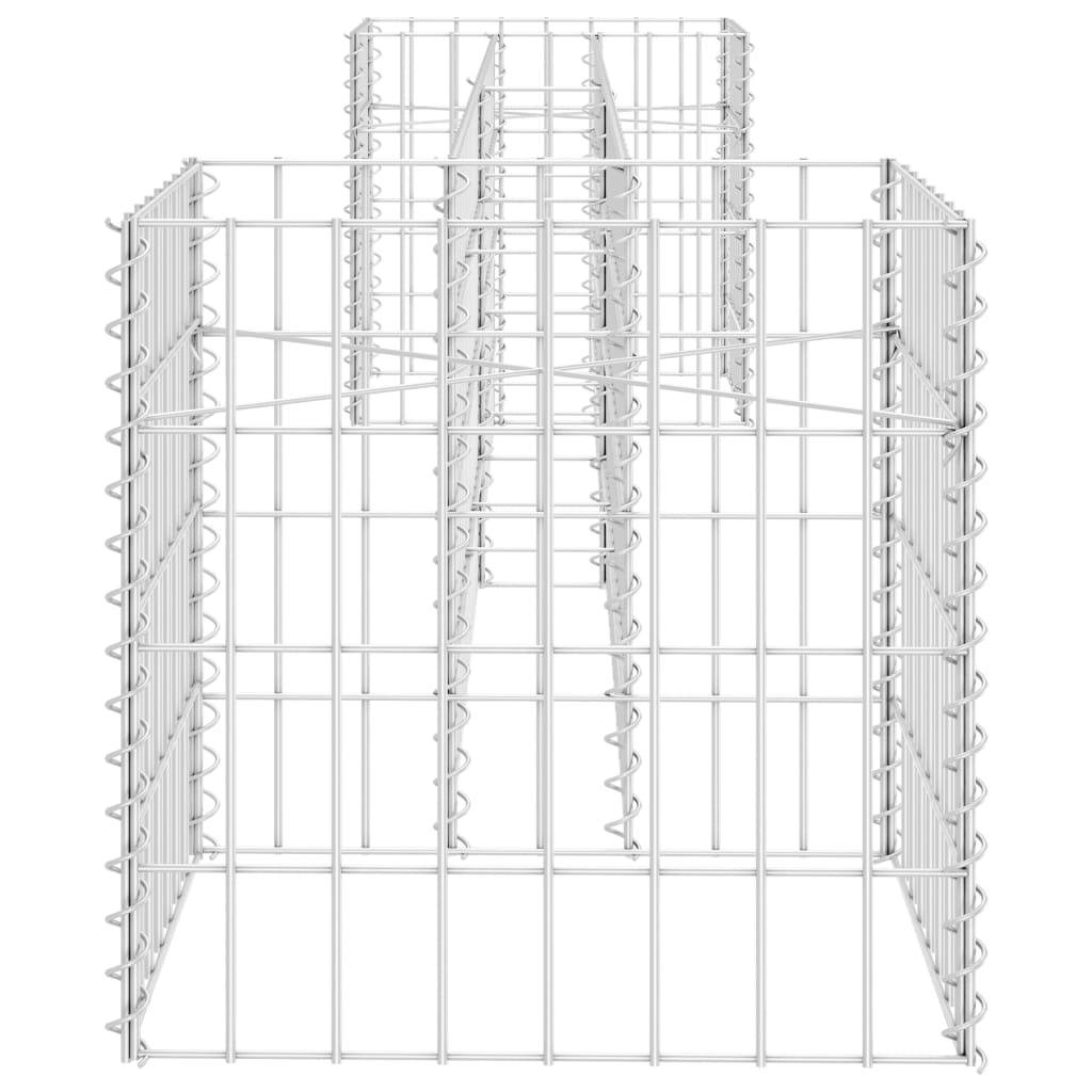 Maison Chic - Jardinière à gabion - Bac à Fleurs - Pot De Fleurs en H Fil d'acier 260x40x40 cm - Imagen 4