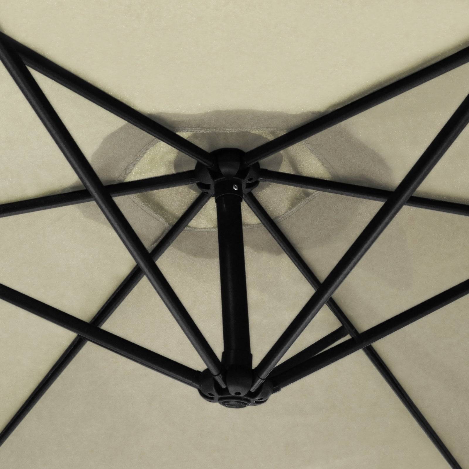 Monstershop - Parasol Cantilever Crème & Base Carrée 3m x 3m x 2.5m - Imagen 3