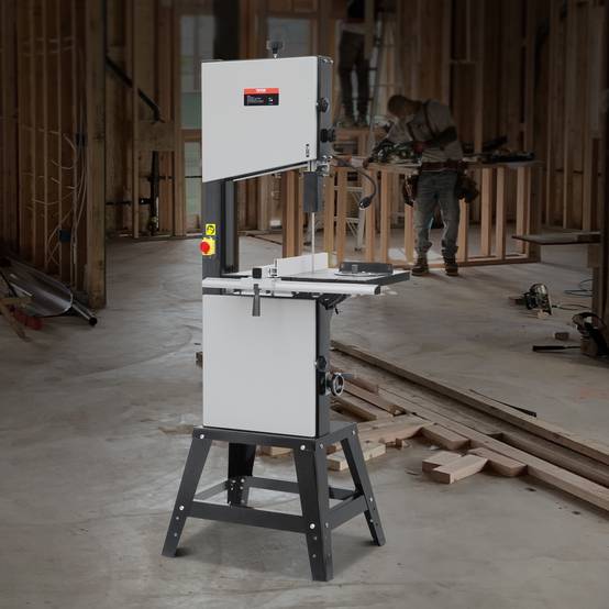 VEVOR Scie à ruban établi, 340 mm, 440-846 tr/min, 1100 W, hauteur coupe 330 mm. - Image 8
