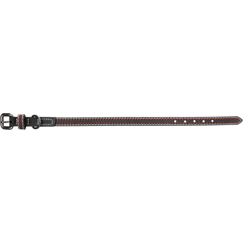 Trixie - Collier cuir L-XL 52-61 cm/30 mm  anthracite pour chien - Imagen 5
