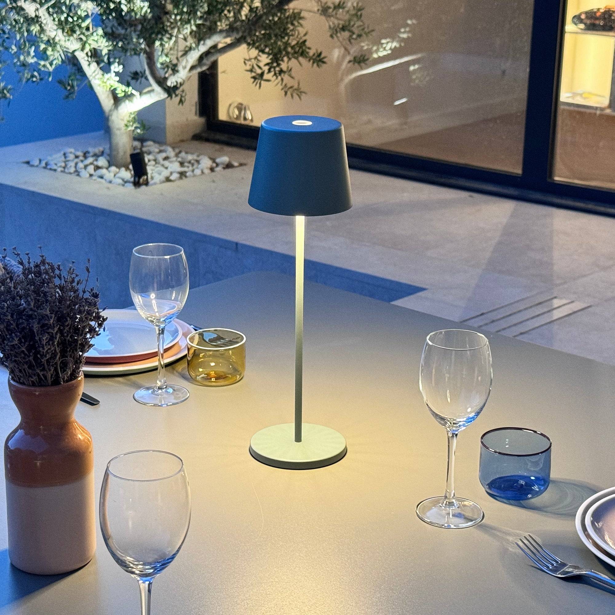 Lumisky - 6 Lampes de table KELLY Vert H38cm + base de chargement - Imagen 5