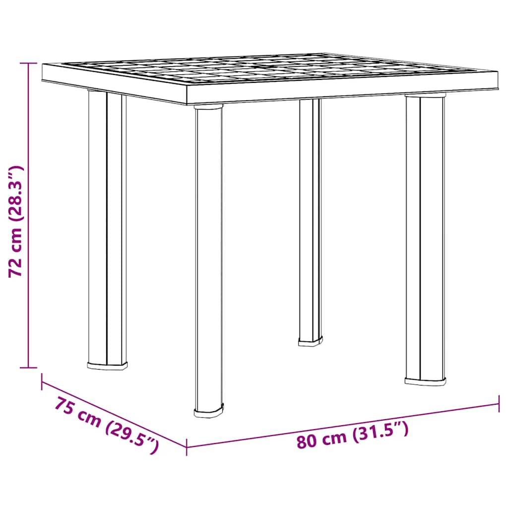 Maison Chic - Table de jardin | Table d'extérieur Vert 80x75x72 cm Plastique - Image 7