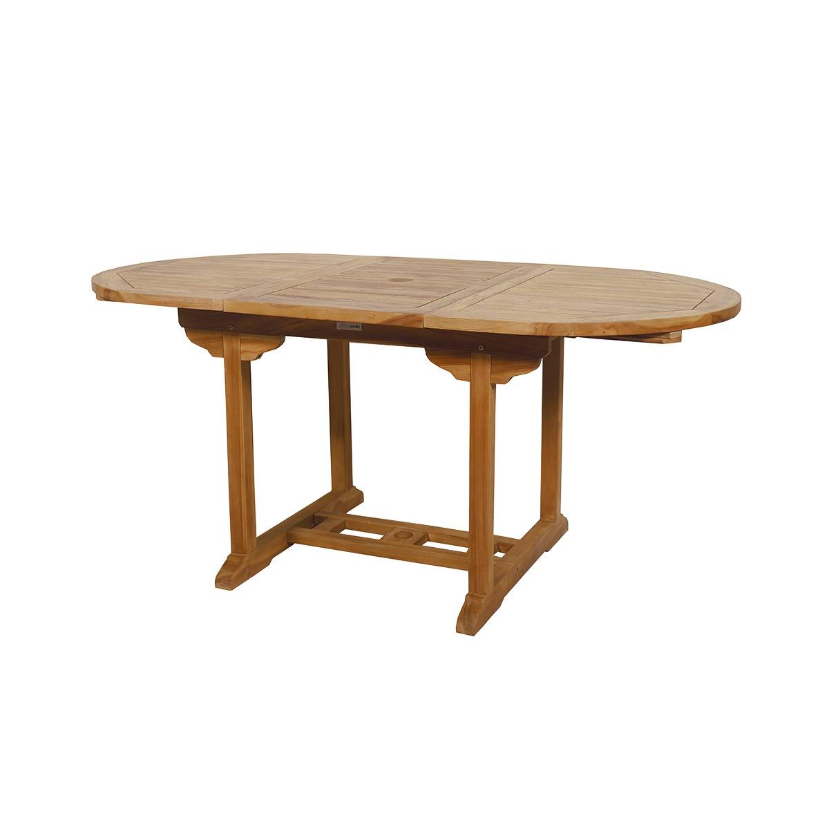 Salon de jardin en teck grade C Lombok : table ronde + 4 chaises - Cémonjardin - Imagen 4